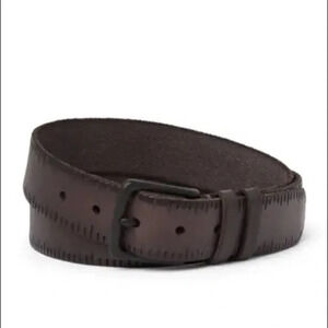 ALLSAINTS 35mm Embossed Leather Belt, Size 42